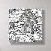 Thatch Cottage #39 Canvas Afdruk (Voorkant)