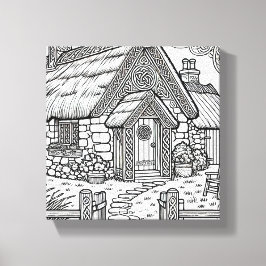 Thatch Cottage #39 Canvas Afdruk