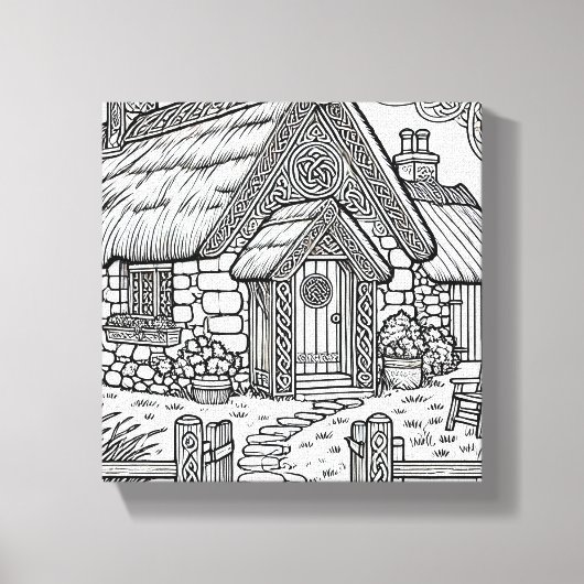 Thatch Cottage #39 Canvas Afdruk (Voorkant)