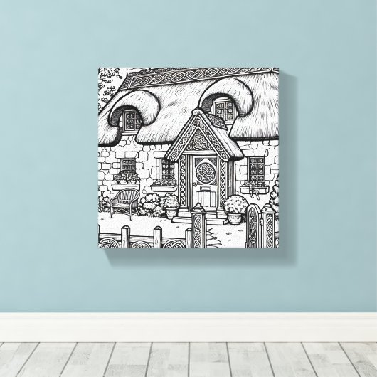 Thatch Cottage #40 Canvas Afdruk (Insitu (Houten vloer))