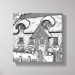 Thatch Cottage #40 Canvas Afdruk
