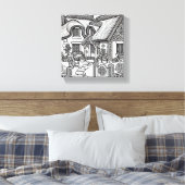 Thatch Cottage #41 Canvas Afdruk (Insitu (Slaapkamer))