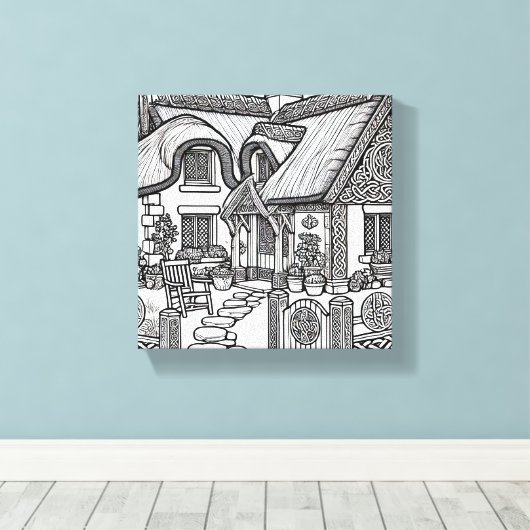 Thatch Cottage #41 Canvas Afdruk (Insitu (Houten vloer))