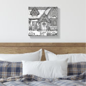 Thatch Cottage #42 Canvas Afdruk (Insitu (Slaapkamer))