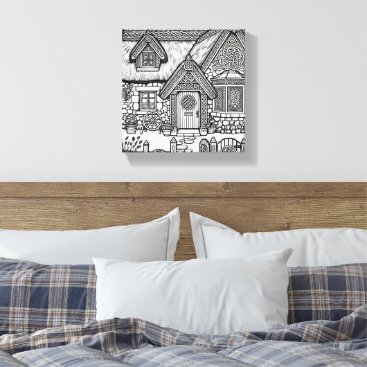 Thatch Cottage #42 Canvas Afdruk (Insitu (Slaapkamer))