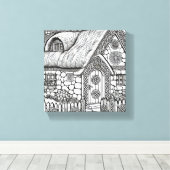 Thatch Cottage #43 Canvas Afdruk (Insitu (Houten vloer))