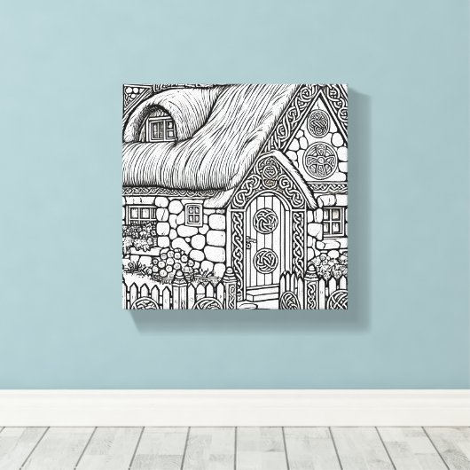 Thatch Cottage #43 Canvas Afdruk (Insitu (Houten vloer))