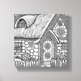 Thatch Cottage #43 Canvas Afdruk