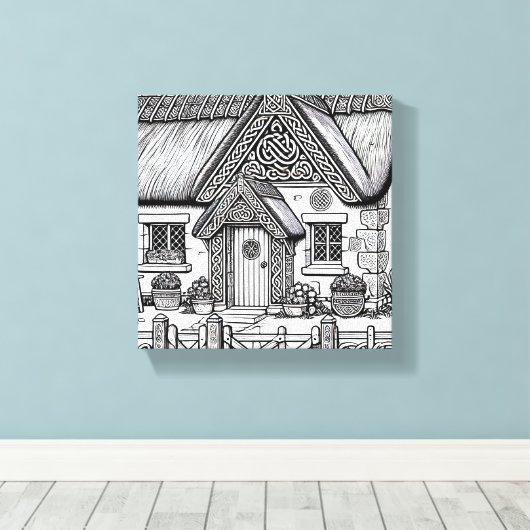 Thatch Cottage #44 Canvas Afdruk (Insitu (Houten vloer))