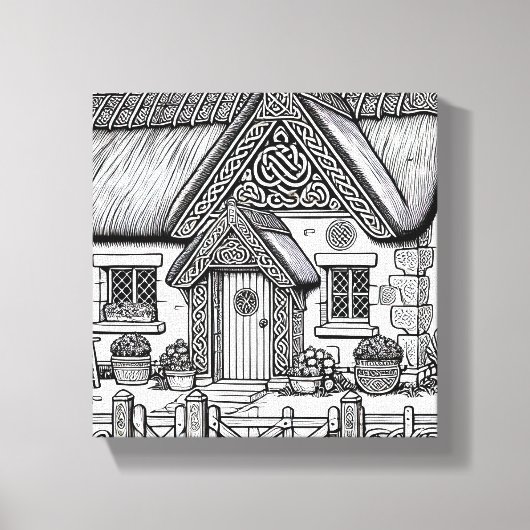 Thatch Cottage #44 Canvas Afdruk (Voorkant)