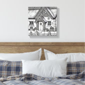 Thatch Cottage #45 Canvas Afdruk (Insitu (Slaapkamer))