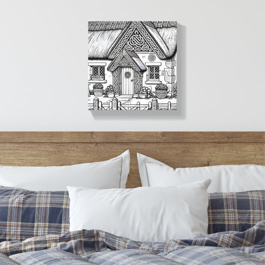 Thatch Cottage #45 Canvas Afdruk (Insitu (Slaapkamer))