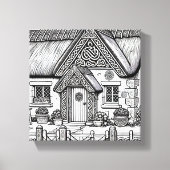 Thatch Cottage #45 Canvas Afdruk (Voorkant)
