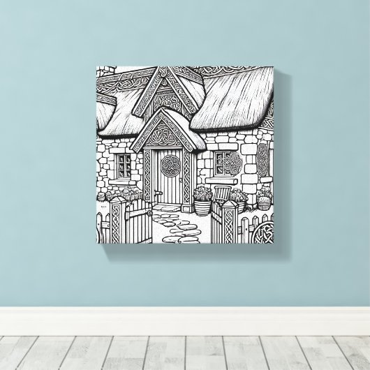 Thatch Cottage #46 Canvas Afdruk (Insitu (Houten vloer))