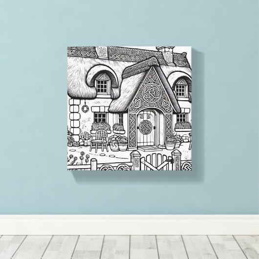 Thatch Cottage #47 Canvas Afdruk (Insitu (Houten vloer))