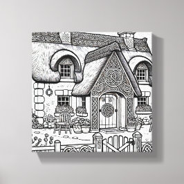 Thatch Cottage #47 Canvas Afdruk