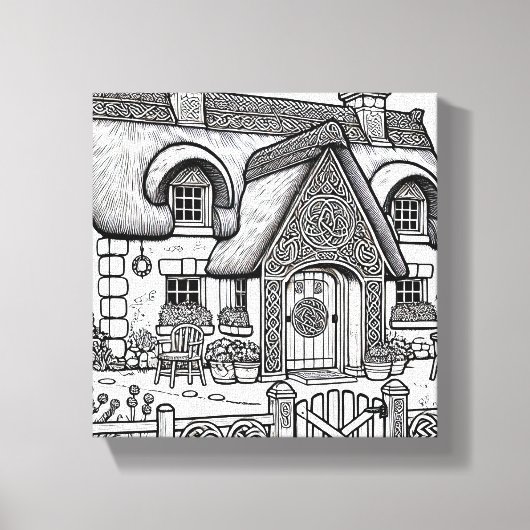 Thatch Cottage #47 Canvas Afdruk (Voorkant)