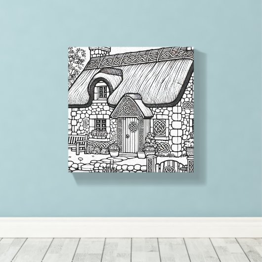 Thatch Cottage #48 Canvas Afdruk (Insitu (Houten vloer))