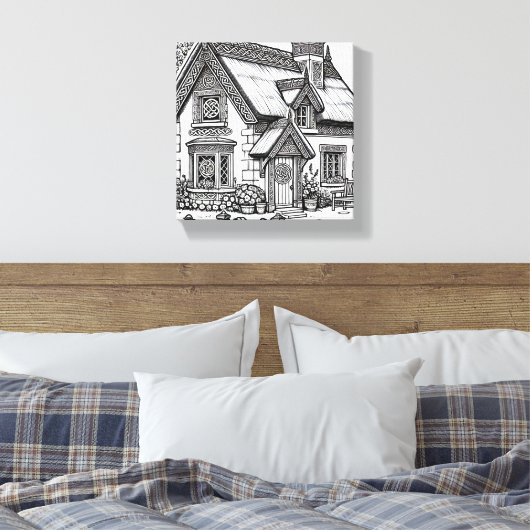 Thatch Cottage #49 Canvas Afdruk (Insitu (Slaapkamer))