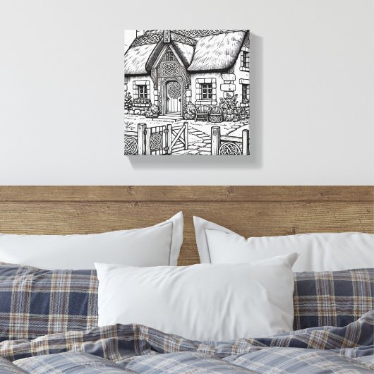 Thatch Cottage #50 Canvas Afdruk (Insitu (Slaapkamer))
