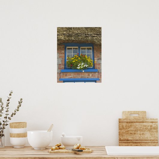 Thatched cottage, Adare, County Limerick Poster (Keuken)