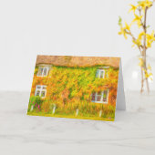 Thatched Cottage Dream Art Kaart (Gele Bloem)