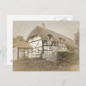 Thatched Cottage, Micheldever Briefkaart (Voorkant / Achterkant)