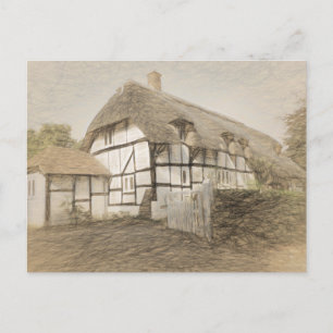 Thatched Cottage, Micheldever Briefkaart