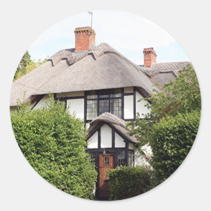 Thatched cottage, Verenigd Koninkrijk 15 Ronde Sticker
