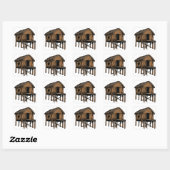 Thatched House Vierkante Sticker (Vel)