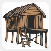 Thatched House Vierkante Sticker (Voorkant)