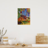 'Thatched Hut under Palms' - Paul Gauguin Print (Keuken)