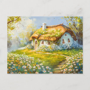 Thatched Roof Cottage beroemd gemaakt door Daisy M Briefkaart
