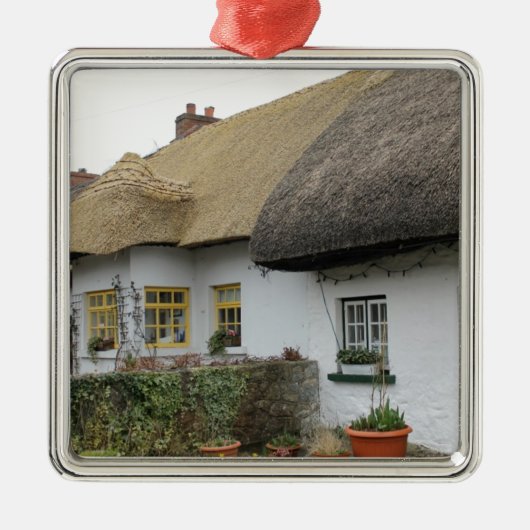 Thatched Roofs in Adare Ireland Metalen Ornament (Voorkant)