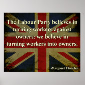 Thatcher Anti-Union Quote Poster (Voorkant)