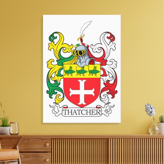 Thatcher Family Crest Canvas Afdruk (Insitu (Woonkamer))