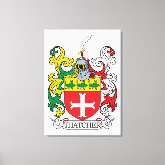Thatcher Family Crest Canvas Afdruk (Voorkant)