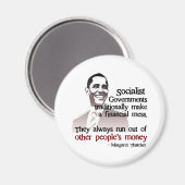 Thatcher socialistisch citaat magneet (Voorkant / Achterkant)