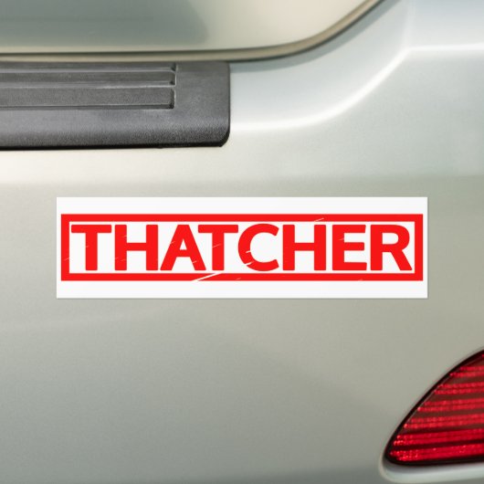 Thatcher Stamp Bumpersticker (Op auto)