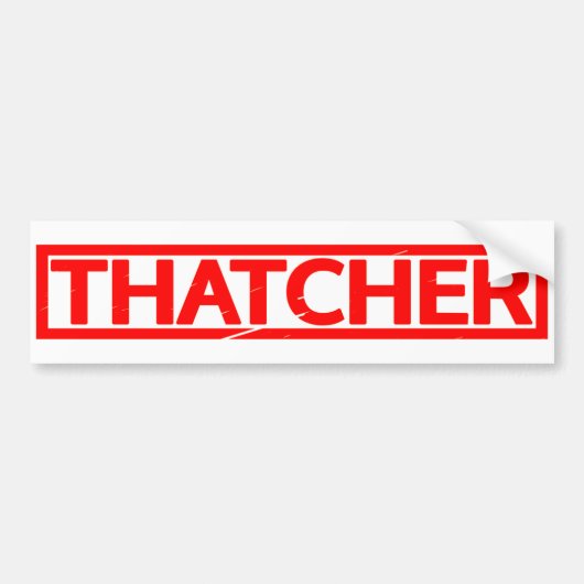 Thatcher Stamp Bumpersticker (Voorkant)