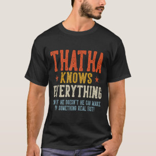 Thatha weet alles vaderdag retro vintage t-shirt