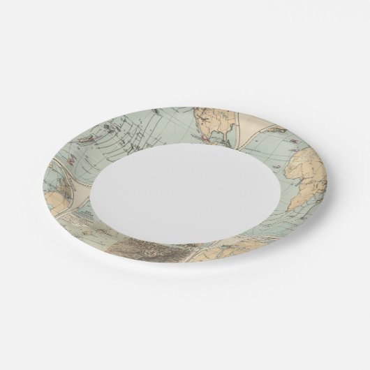Thatigkeit des Erdinnern Atlas Map Papieren Bordje (Gekanteld)