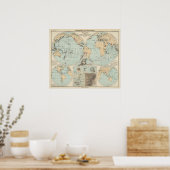 Thatigkeit des Erdinnern Atlas Map Poster (Keuken)