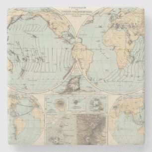 Thatigkeit des Erdinnern Atlas Map Stenen Onderzetter