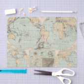 Thatigkeit des Erdinnern Atlas Map Tissuepapier (Craft)