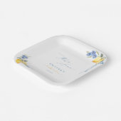 That's Amore Blue Bow Lemons Italian Bridal Shower Papieren Bordje (Gebogen)