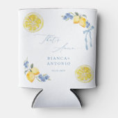 That's Amore Blue Bow Lemons Italian Wedding Favor Blikjeskoeler (Voorkant)