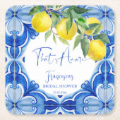 Thats amore Blue tegels Italiaans vrijgezellenfees Kartonnen Onderzetters (Voorkant)