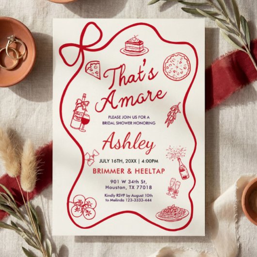 That's Amore Bridal Shower Invitation Kaart