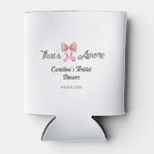 that's amore bridal shower pink retro bow boho nam blikjeskoeler (Voorkant)